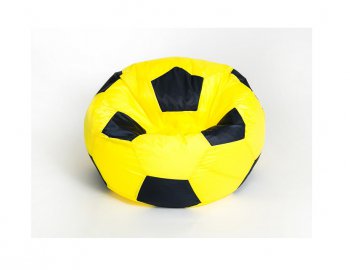 Кресло-мешок Мяч малый желто-черное в Миассе - miass.mebel-74.com | фото