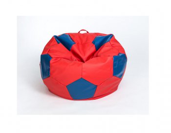 Кресло-мешок Мяч большой Экокожа красно-синее в Миассе - miass.mebel-74.com | фото