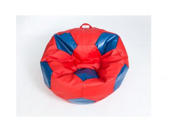 Кресло-мешок Мяч большой Экокожа красно-синее в Миассе - miass.mebel-74.com | фото