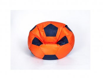 Кресло-мешок Мяч малый оранжево-черное в Миассе - miass.mebel-74.com | фото