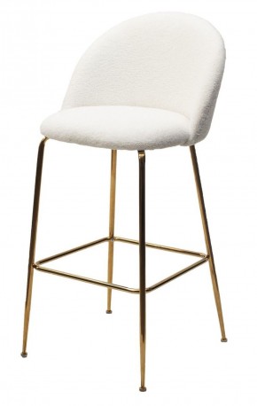 Барный стул GLADE NINI-01 Белый, teddy / золотой каркас М-City в Миассе - miass.mebel-74.com | фото