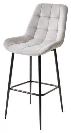Барный стул ХОФМАН, цвет H-09 Светло-серый, велюр / черный каркас М-City в Миассе - miass.mebel-74.com | фото
