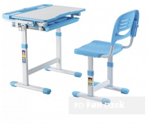 Комплект парта + стул трансформеры Cantare Blue в Миассе - miass.mebel-74.com | фото