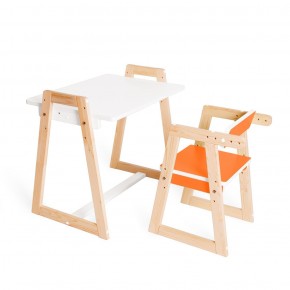 Детская растущая парта и стул Я САМ "Краски" (Оранжевый) в Миассе - miass.mebel-74.com | фото