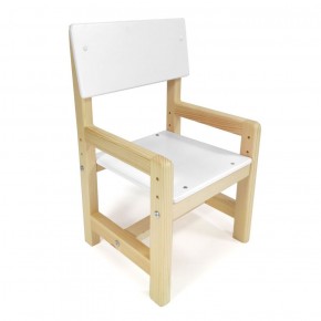 Детский растущий комплект стол и стул  Я САМ "Лофт" (Белый, Сосна) в Миассе - miass.mebel-74.com | фото