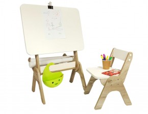 Детский растущий стол-парта и стул Я САМ "Умка" (Дуб/Серый) в Миассе - miass.mebel-74.com | фото