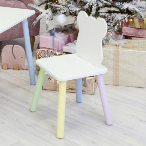 Детский стул Мишутка (Белый/Белый/Цветной) в Миассе - miass.mebel-74.com | фото