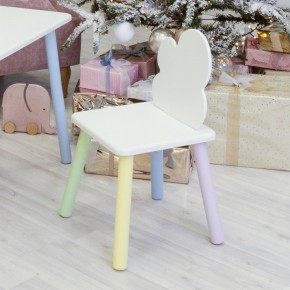 Детский стул Облачко (Белый/Белый/Цветной) в Миассе - miass.mebel-74.com | фото