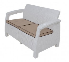 Диван Yalta Premium Sofa 2 Set (Ялта) белый (+подушки под спину) в Миассе - miass.mebel-74.com | фото