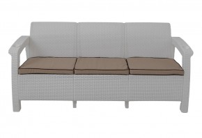 Диван Yalta Premium Sofa 3 Set (Ялта) белый (+подушки под спину) в Миассе - miass.mebel-74.com | фото