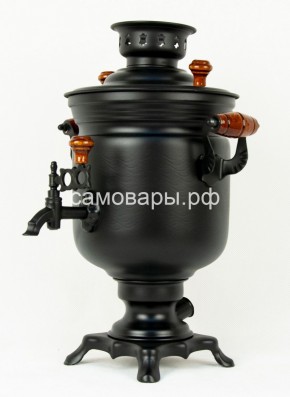 Электрический самовар "Черный Русский" матовая банка на 3 литра (Ограниченная серия) в Миассе - miass.mebel-74.com | фото