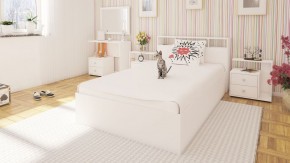 Камелия Кровать 1200, цвет белый, ШхГхВ 123,5х217х78,2 см., сп.м. 1200х2000 мм., без матраса, основание есть в Миассе - miass.mebel-74.com | фото