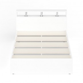 Камелия Кровать 1400, цвет белый, ШхГхВ 143,5х217х78,2 см., сп.м. 1400х2000 мм., без матраса, основание есть в Миассе - miass.mebel-74.com | фото