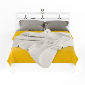 Камелия Кровать 1600, цвет белый, ШхГхВ 163,5х217х78,2 см., сп.м. 1600х2000 мм., без матраса, основание есть в Миассе - miass.mebel-74.com | фото