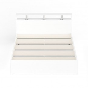 Камелия Кровать 1600, цвет белый, ШхГхВ 163,5х217х78,2 см., сп.м. 1600х2000 мм., без матраса, основание есть в Миассе - miass.mebel-74.com | фото