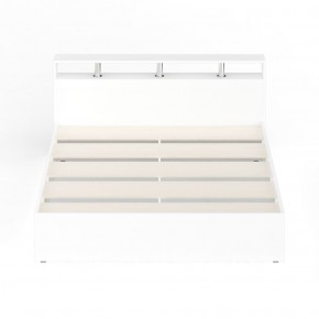 Камелия Кровать 1800, цвет белый, ШхГхВ 183,5х217х78,2 см., сп.м. 1800х2000 мм., без матраса, основание есть в Миассе - miass.mebel-74.com | фото