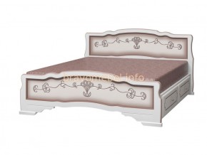 КАРИНА-6 Кровать из массива 1800 (Дуб молочный) с 2-мя ящиками в Миассе - miass.mebel-74.com | фото