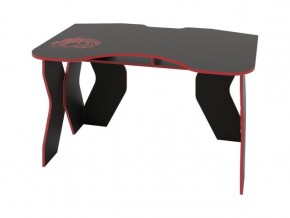 Компьютерный стол КЛ №9.0 (Черный/Красный) в Миассе - miass.mebel-74.com | фото