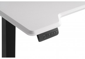 Компьютерный стол Маркос с механизмом подъема 120х75х75 белая шагрень / черный в Миассе - miass.mebel-74.com | фото