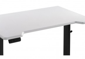 Компьютерный стол Маркос с механизмом подъема 120х75х75 белая шагрень / черный в Миассе - miass.mebel-74.com | фото