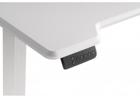 Компьютерный стол Маркос с механизмом подъема 140х80х75 белый / шагрень белая в Миассе - miass.mebel-74.com | фото