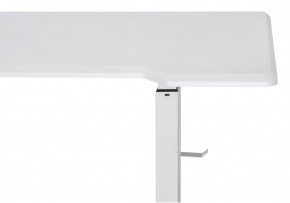 Компьютерный стол Маркос с механизмом подъема 140х80х75 белый / шагрень белая в Миассе - miass.mebel-74.com | фото