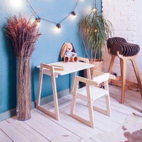 Комплект детской мебели стол и  два стула Я САМ "Лофт-Дуо" (Белый) в Миассе - miass.mebel-74.com | фото