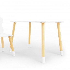 Комплект детской мебели стол и стул Звездочка (Белый/Белый/Береза) в Миассе - miass.mebel-74.com | фото