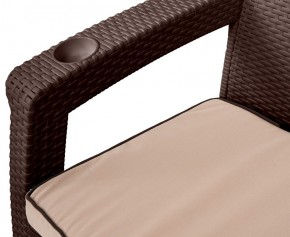 Комплект кресел Yalta Premium Double Seat (Ялта) шоколадный (+подушки под спину) в Миассе - miass.mebel-74.com | фото