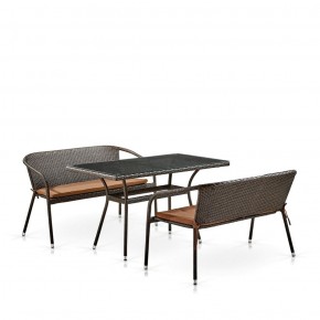 Комплект мебели из иск. ротанга T286A/S139A-W53 Brown в Миассе - miass.mebel-74.com | фото