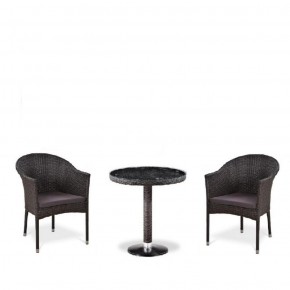 Комплект плетеной мебели T601/Y350A-W53 Brown (2+1) в Миассе - miass.mebel-74.com | фото