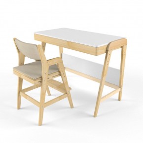 Комплект растущий стол и стул с чехлом 38 попугаев «Вуди» (Белый, Береза, Беж) в Миассе - miass.mebel-74.com | фото