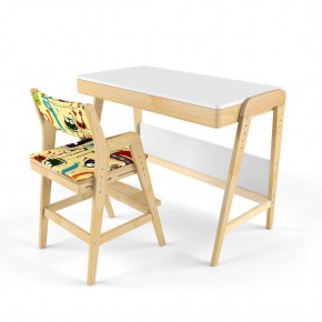 Комплект растущий стол и стул с чехлом 38 попугаев «Вуди» (Белый, Без покрытия, Монстры) в Миассе - miass.mebel-74.com | фото