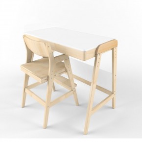 Комплект растущий стол  стул 38 попугаев «Вуди» (Белый, Береза) в Миассе - miass.mebel-74.com | фото
