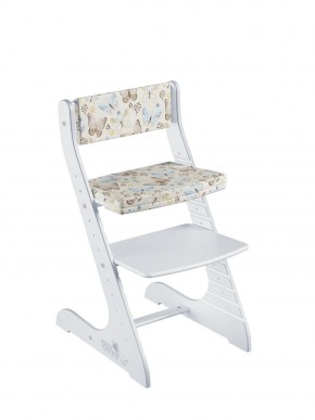 Комплект растущий стул и подушки Конёк Горбунёк Стандарт (Белый, Бабочки) в Миассе - miass.mebel-74.com | фото