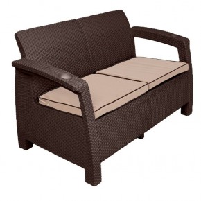 Комплект уличной мебели Yalta Premium Terrace Set (Ялта) шоколадый (+подушки под спину) в Миассе - miass.mebel-74.com | фото