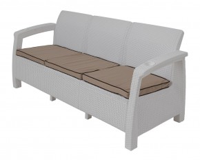 Комплект уличной мебели Yalta Premium Terrace Triple Set (Ялта) белый (+подушки под спину) в Миассе - miass.mebel-74.com | фото