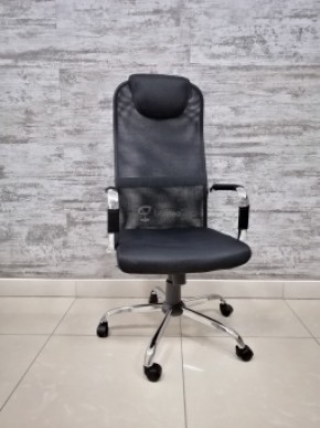 Кресло Barneo K-118 для персонала (черная ткань, черная сетка) в Миассе - miass.mebel-74.com | фото