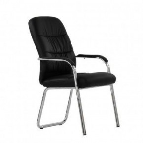Кресло Barneo K-16 для посетителей и переговорных (черный) в Миассе - miass.mebel-74.com | фото