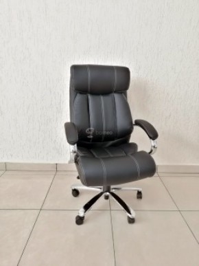 Кресло Barneo K-303 для руководителя (черная экокожа) в Миассе - miass.mebel-74.com | фото