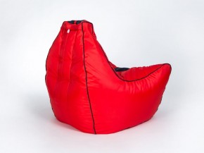 Кресло бескаркасное Авто (Красное с черной полосой) в Миассе - miass.mebel-74.com | фото