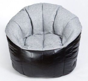 Кресло бескаркасное Релакс Люкс (Серый/Черный) в Миассе - miass.mebel-74.com | фото