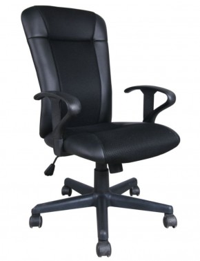 Кресло BRABIX "Optima MG-370" (экокожа/ткань, черное) 531580 в Миассе - miass.mebel-74.com | фото