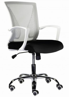 Кресло BRABIX "Wings MG-306" (пластик белый, хром, сетка, серое/черное) 532010 в Миассе - miass.mebel-74.com | фото