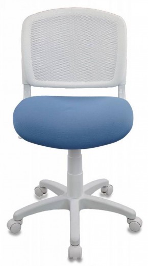 Кресло детское Бюрократ CH-W296NX/26-24 белый TW-15 голубой 26-24 в Миассе - miass.mebel-74.com | фото