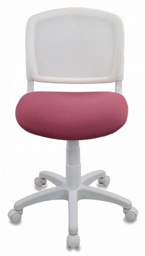 Кресло детское Бюрократ CH-W296NX/26-31 белый TW-15 розовый 26-31 в Миассе - miass.mebel-74.com | фото