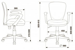 Кресло детское Бюрократ KD-W10AXSN/26-25 серый в Миассе - miass.mebel-74.com | фото