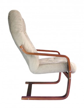 Кресло для отдыха (пружинка) Магнат 102-З-КР замша КРЕМ в Миассе - miass.mebel-74.com | фото