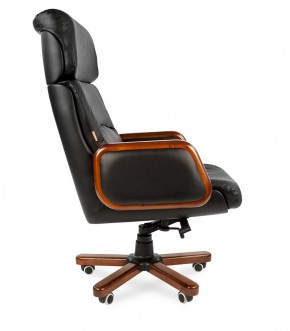 Кресло для руководителя CHAIRMAN 417 (Натуральная кожа) Черное в Миассе - miass.mebel-74.com | фото