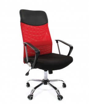 Кресло для руководителя CHAIRMAN 610 N (15-21 черный/сетка красный) в Миассе - miass.mebel-74.com | фото